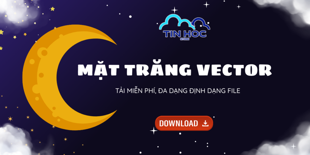 Top 48+ Mẫu Mặt Trăng Vector PNG Đẹp & Link Tải Miễn Phí