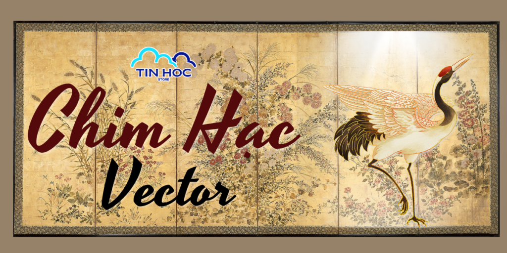 chim hạc vector